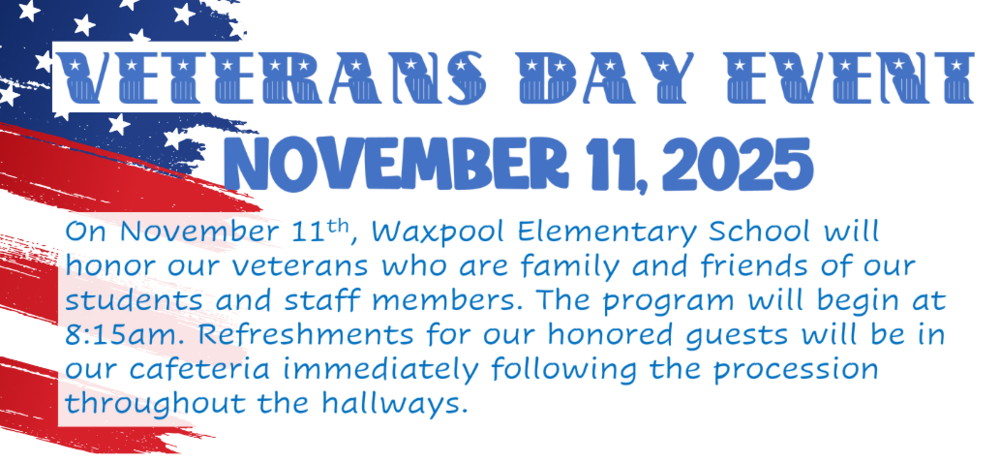 Veterans Day event, November 11