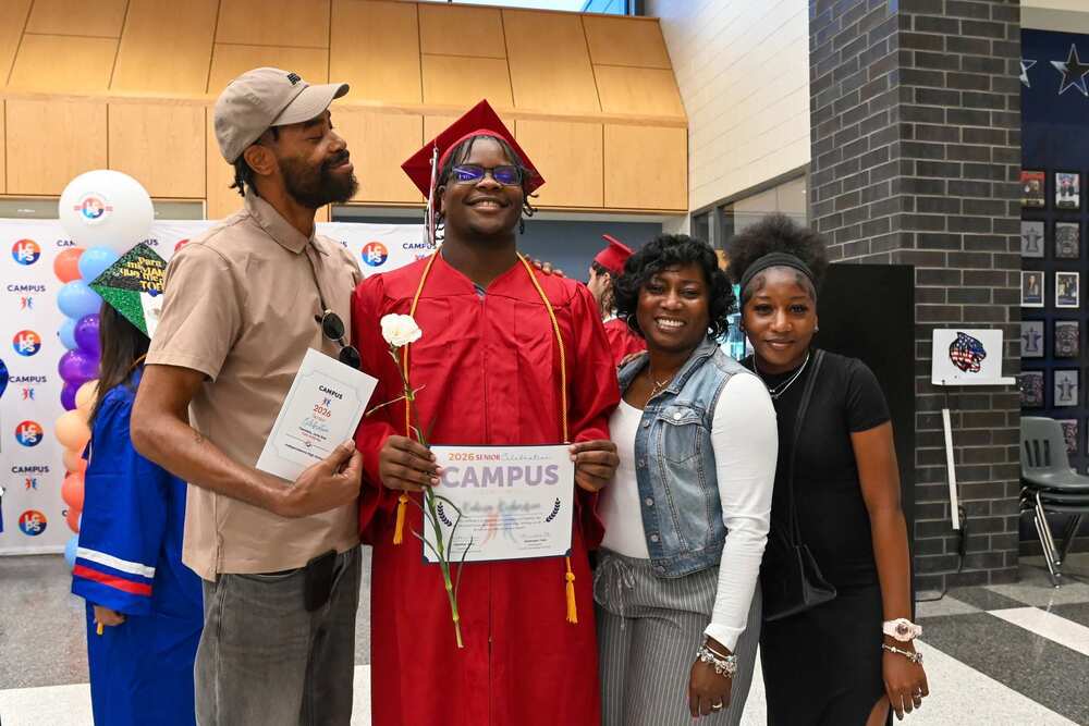 Photo of a student graduating from CAMPUS