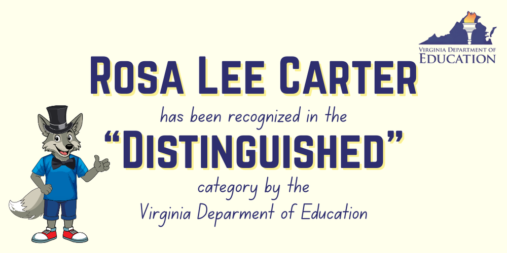 Rosa Lee Carter has been recognized in the Distinguished category by VDOE