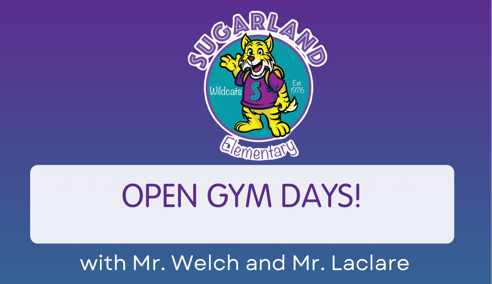 Open Gyrm with Mr. Welch and Mr. Laclare