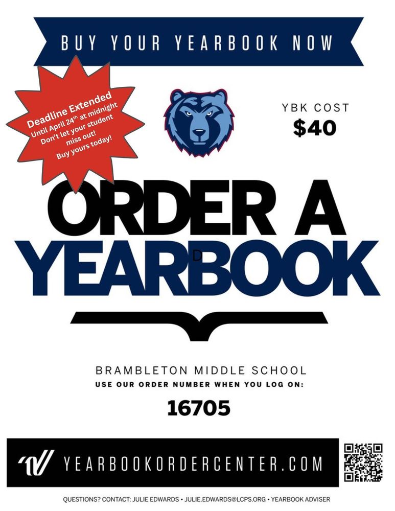 Yearbook Order Date Extended to 4/24