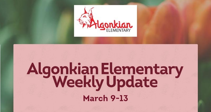 Principal's weekly newsletter title March 9 - 13