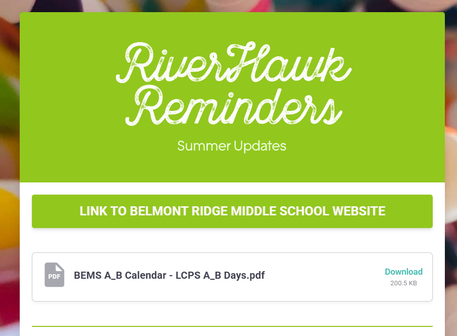 BEMS Weekly Newsletter