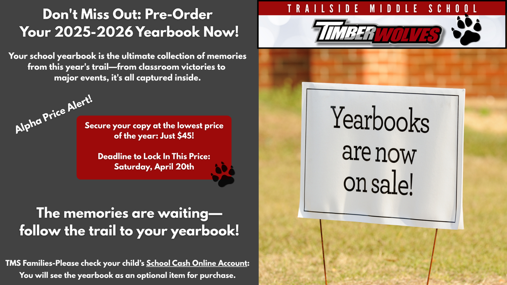 Yearbook flier on sale for $45
