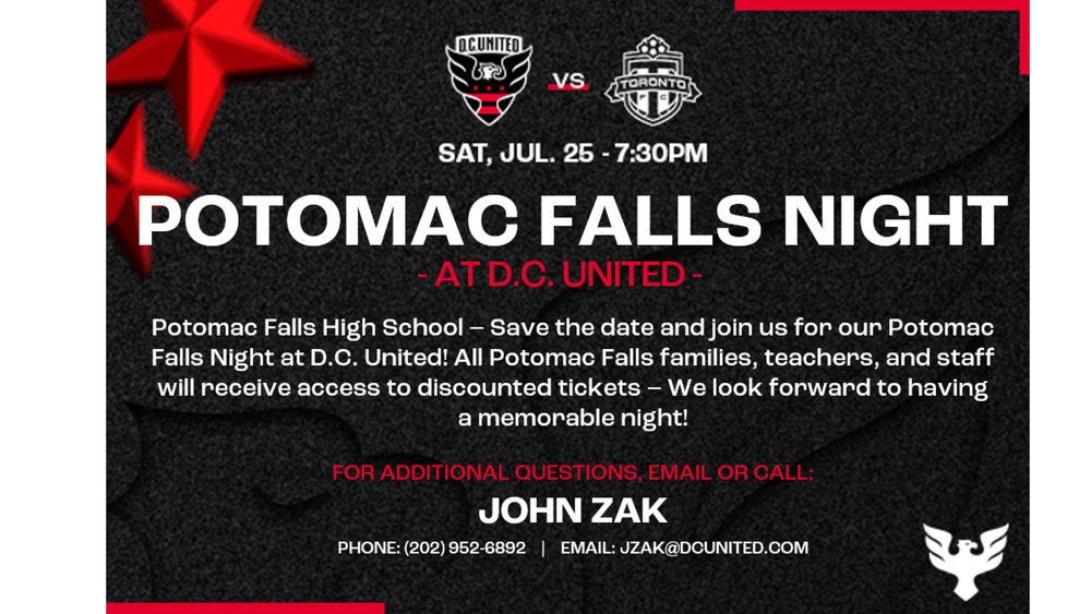 PFHS Night @ DC United July 25