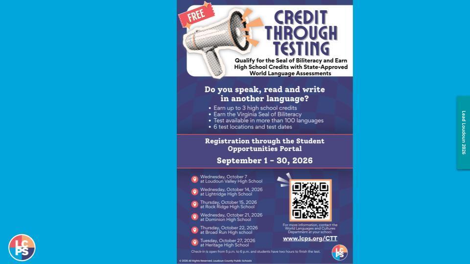 Credit Through Testing flyer