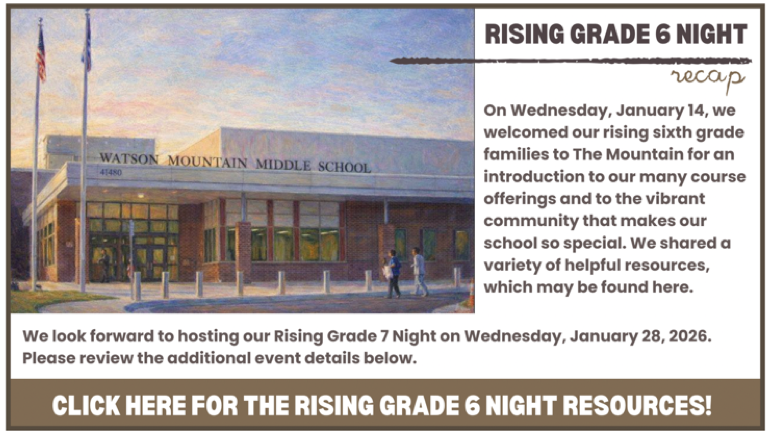 Rising Grade 6 Night Resources