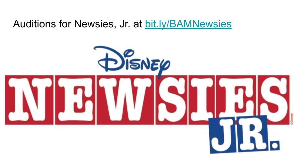Auditions for Newsies Jr.