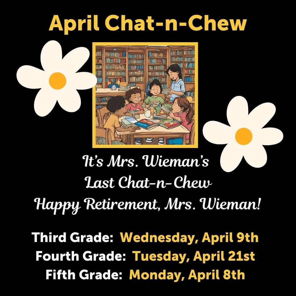 April Chat-n-Chew dates