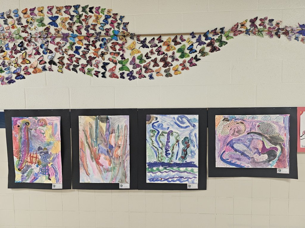 Butterfly Mural at Lowes Island Elementary