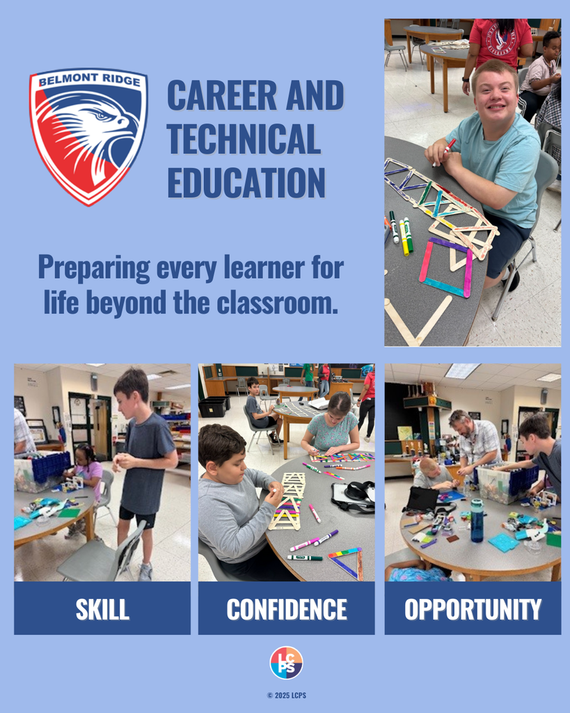 Students engaged in hands-on STEM activities using craft sticks and markers in a classroom setting focused on career and technical education.