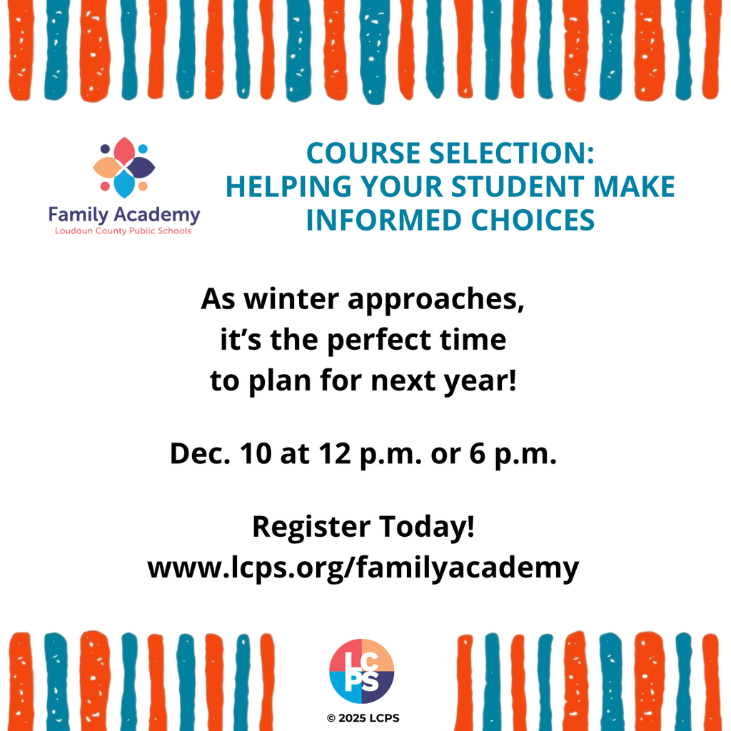Family Academy invites parents to plan course selections for students on Dec. 10 at 12 p.m. or 6 p.m., registration available online.