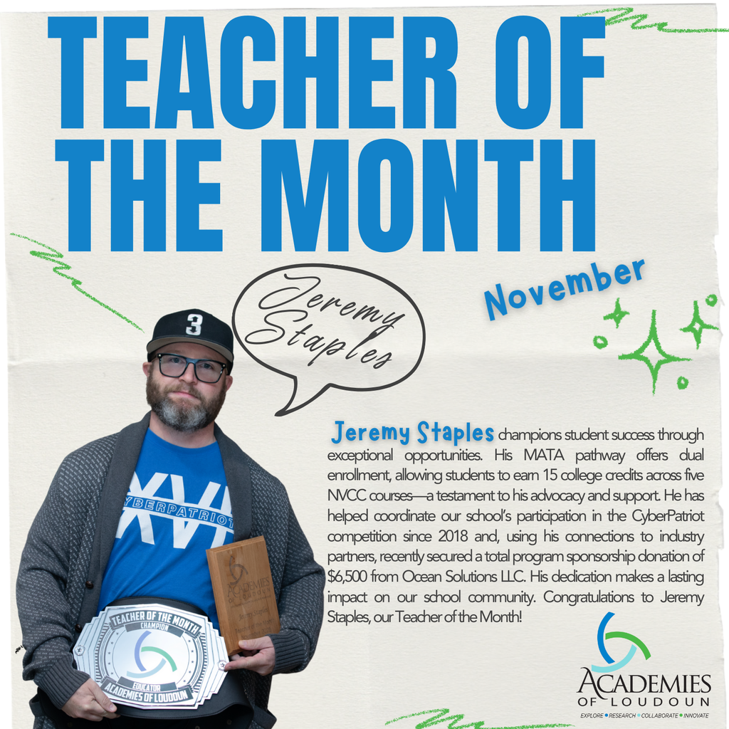 Teacher of the Month