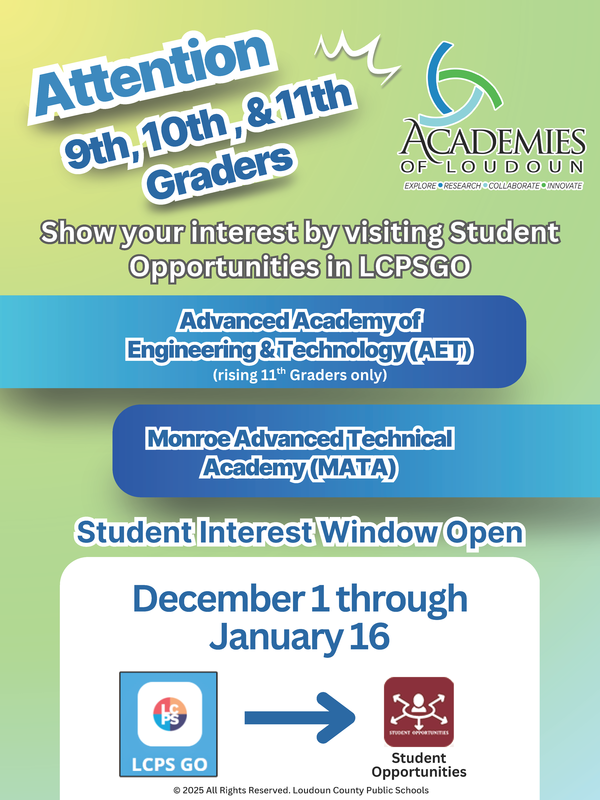 Special Programs Admission Window