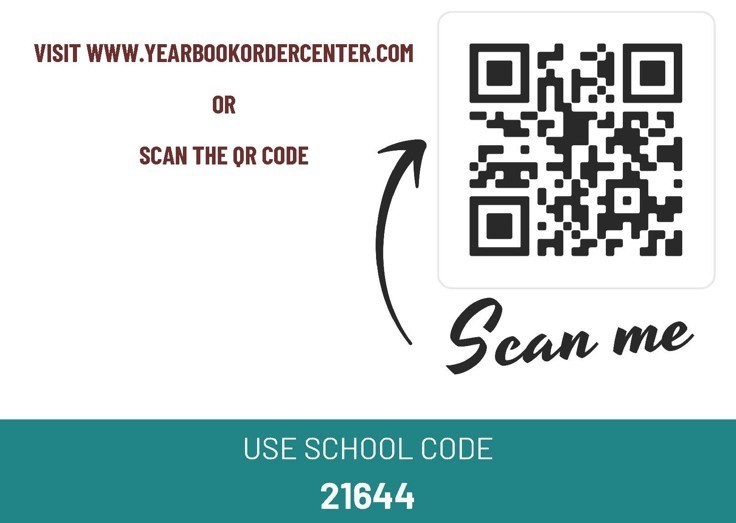 scan code to order yearbook