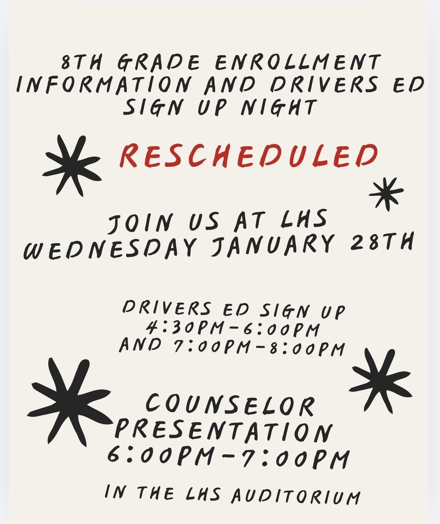 Rescheduled 8th Grade Enrollment Night