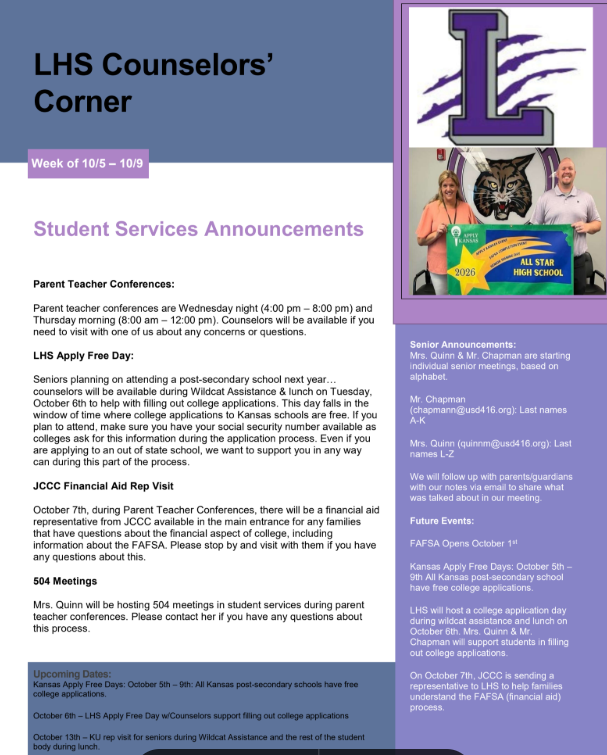 Counselor's Corner