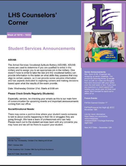 Counselor's Corner