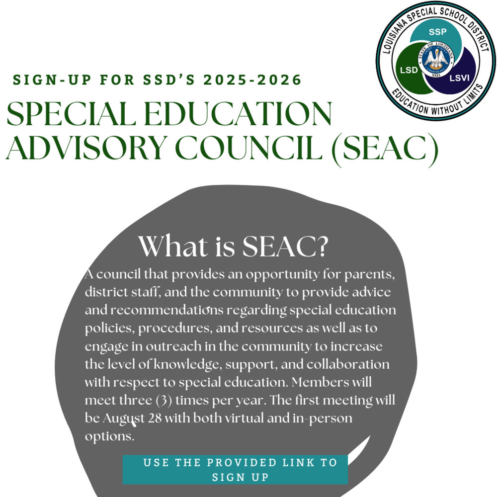 Join SSD's Special Education Advisory Council