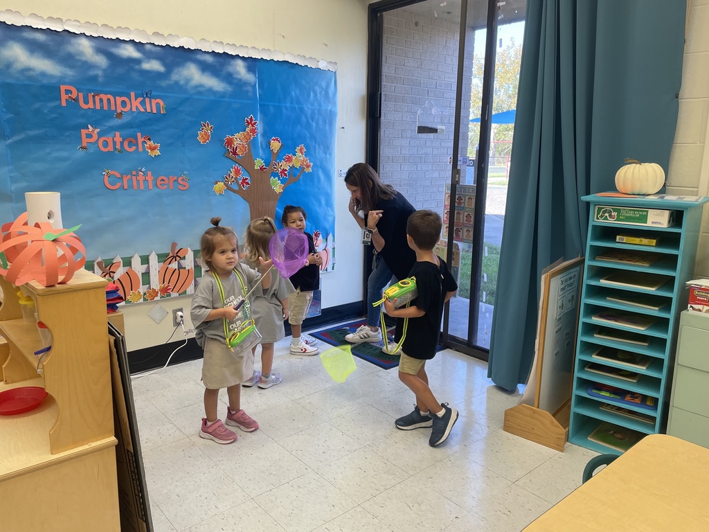 Students ready to go outside and look for insects