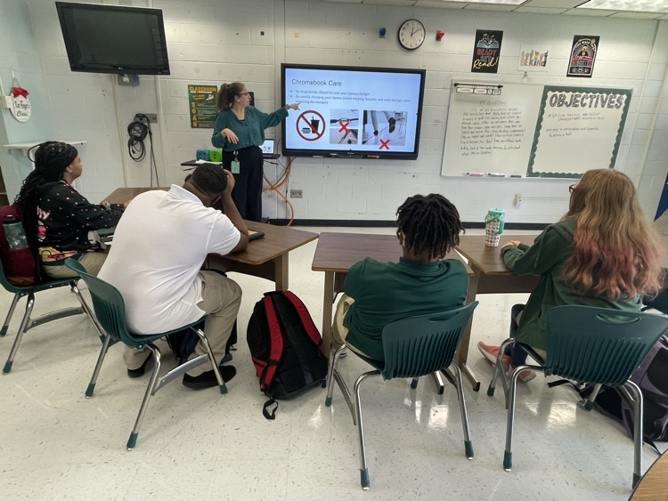students working in classroom