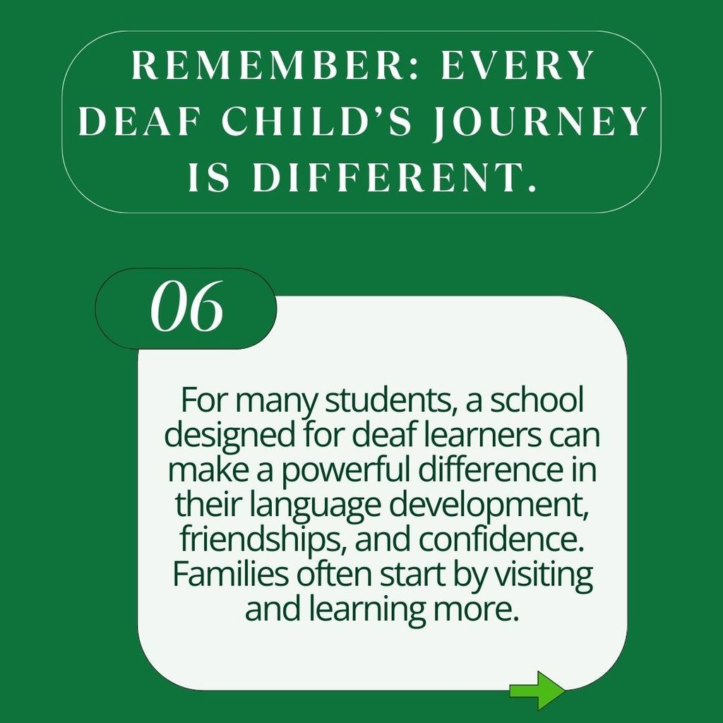 7 Remember every deaf child's journey is different