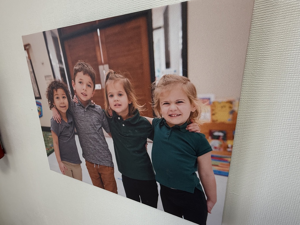 Canvas pictures in hallway