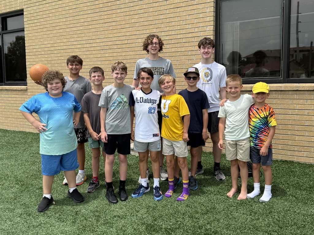 Boys playing sports at the summer