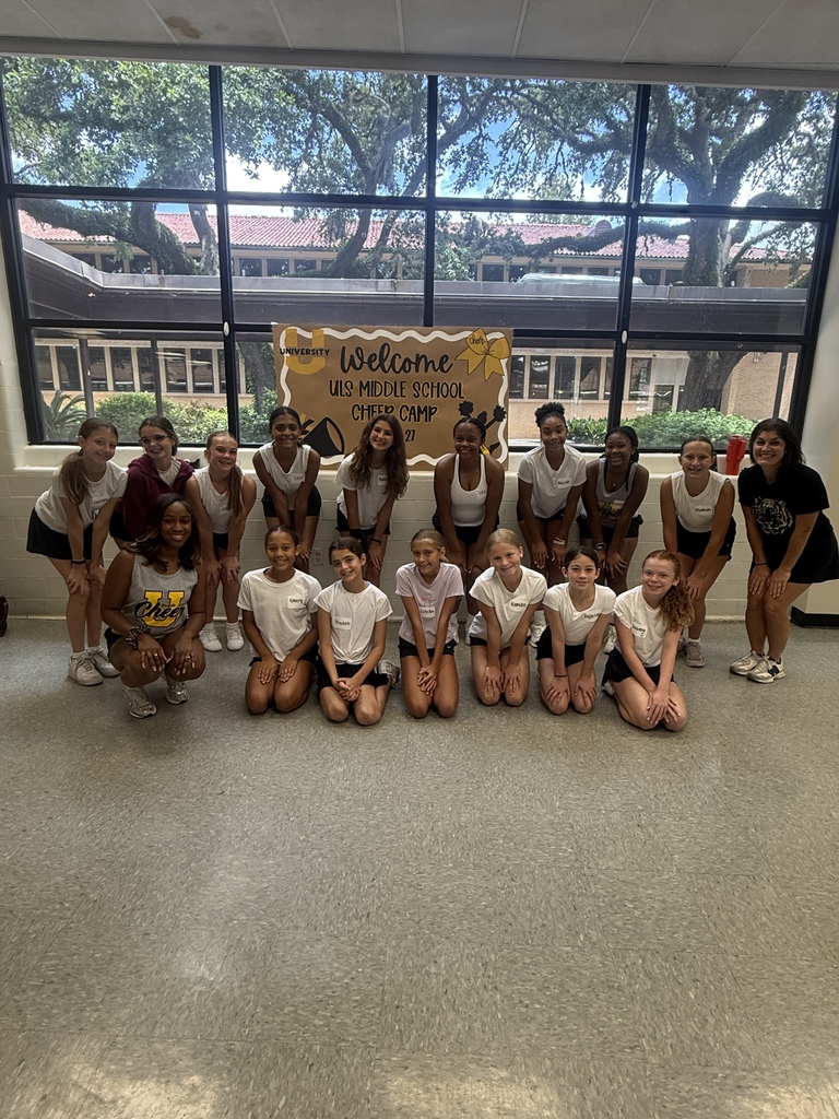 Middle school girls posed at camp