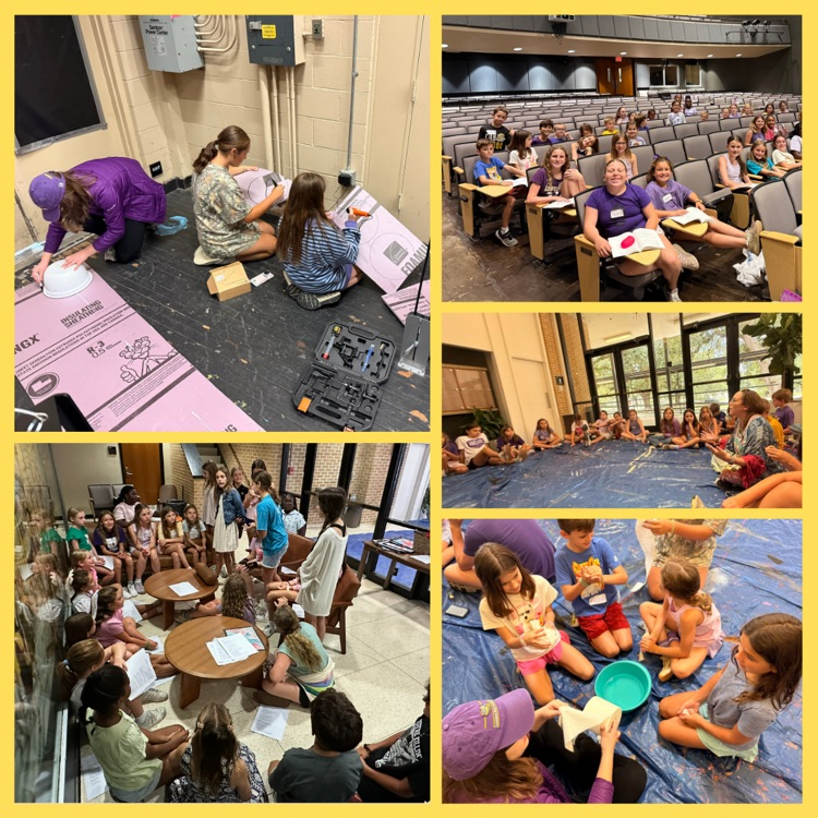 students working together in multiple photos