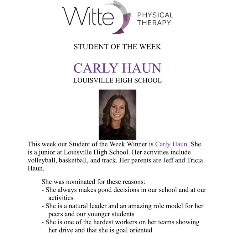 student of the week