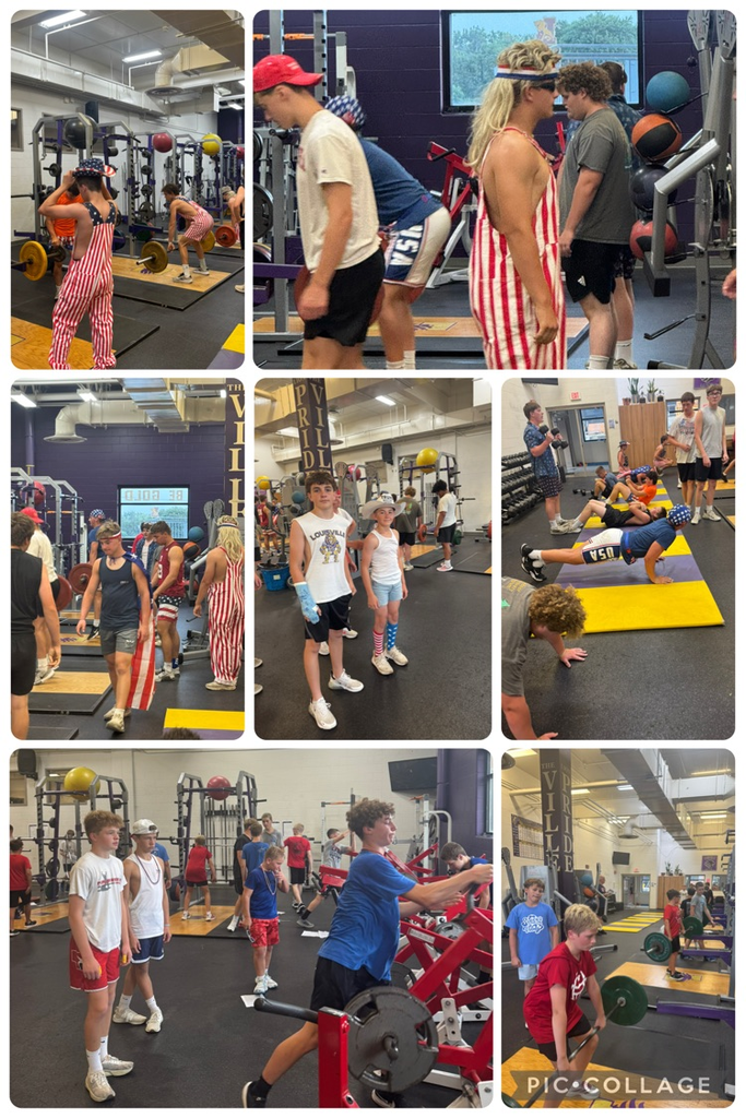 red white and blue themed lifting day