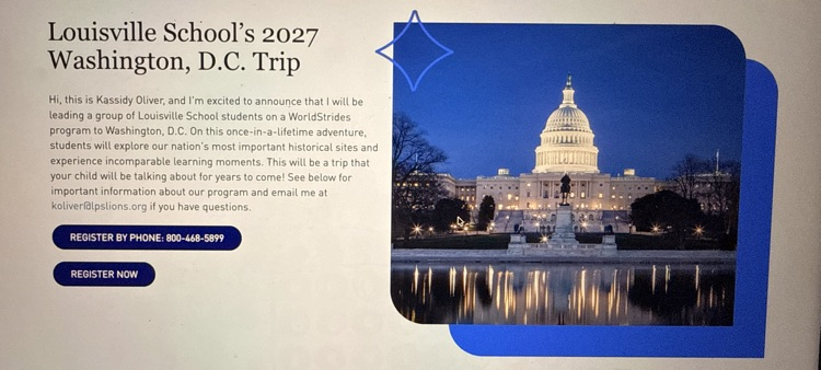 Washington DC trip info