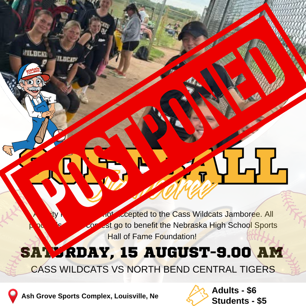 Softball Jamboree postponed poster
