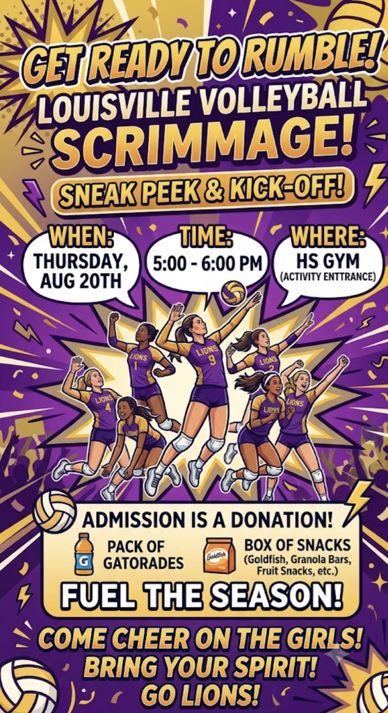 volleyball scrimmage informational flier
