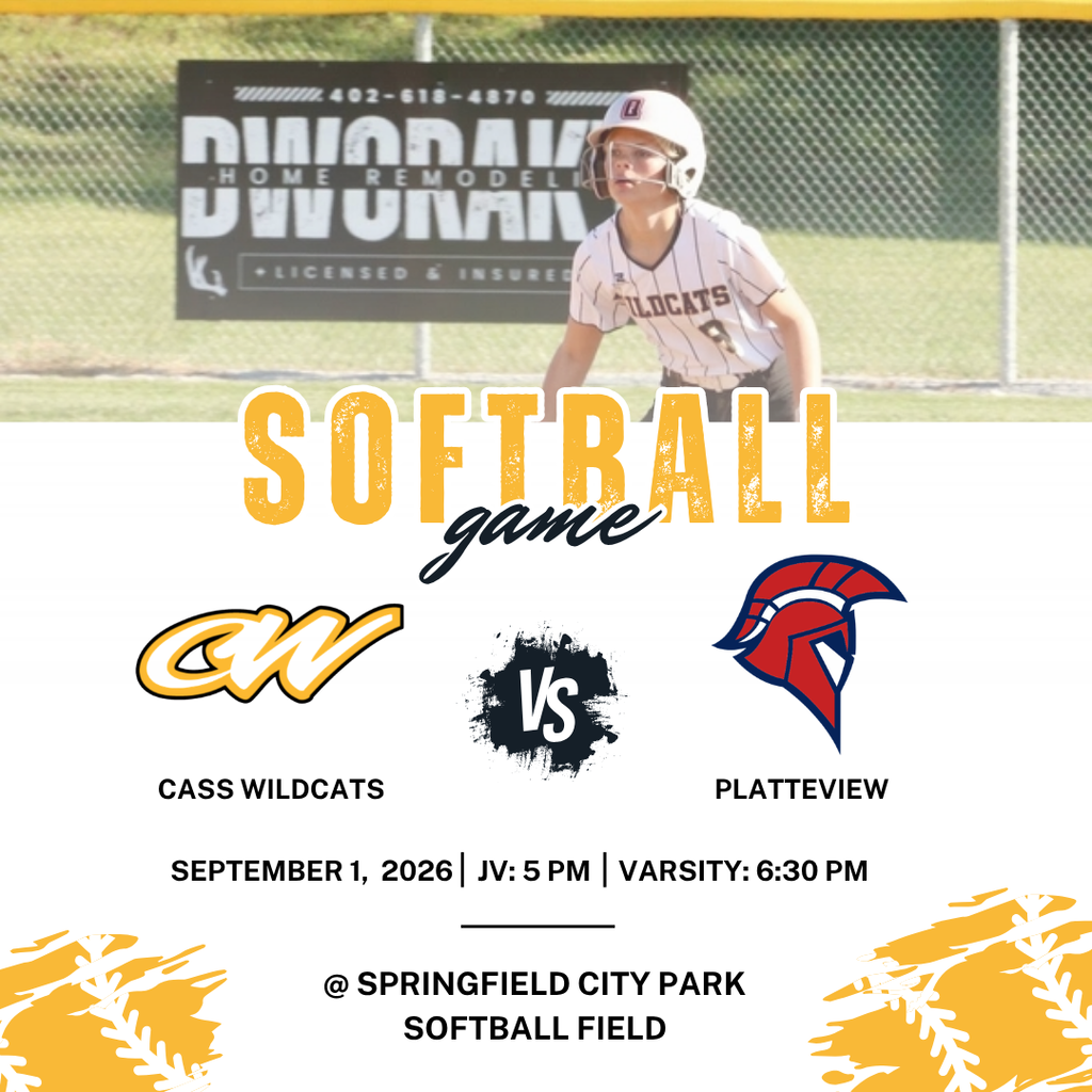 JV and Varsity softball game September 1st in Springfield City Park