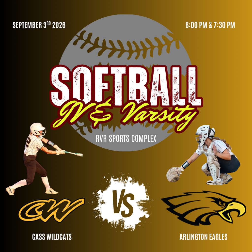 JV/Varsity Softball game September 3rd at 6:00