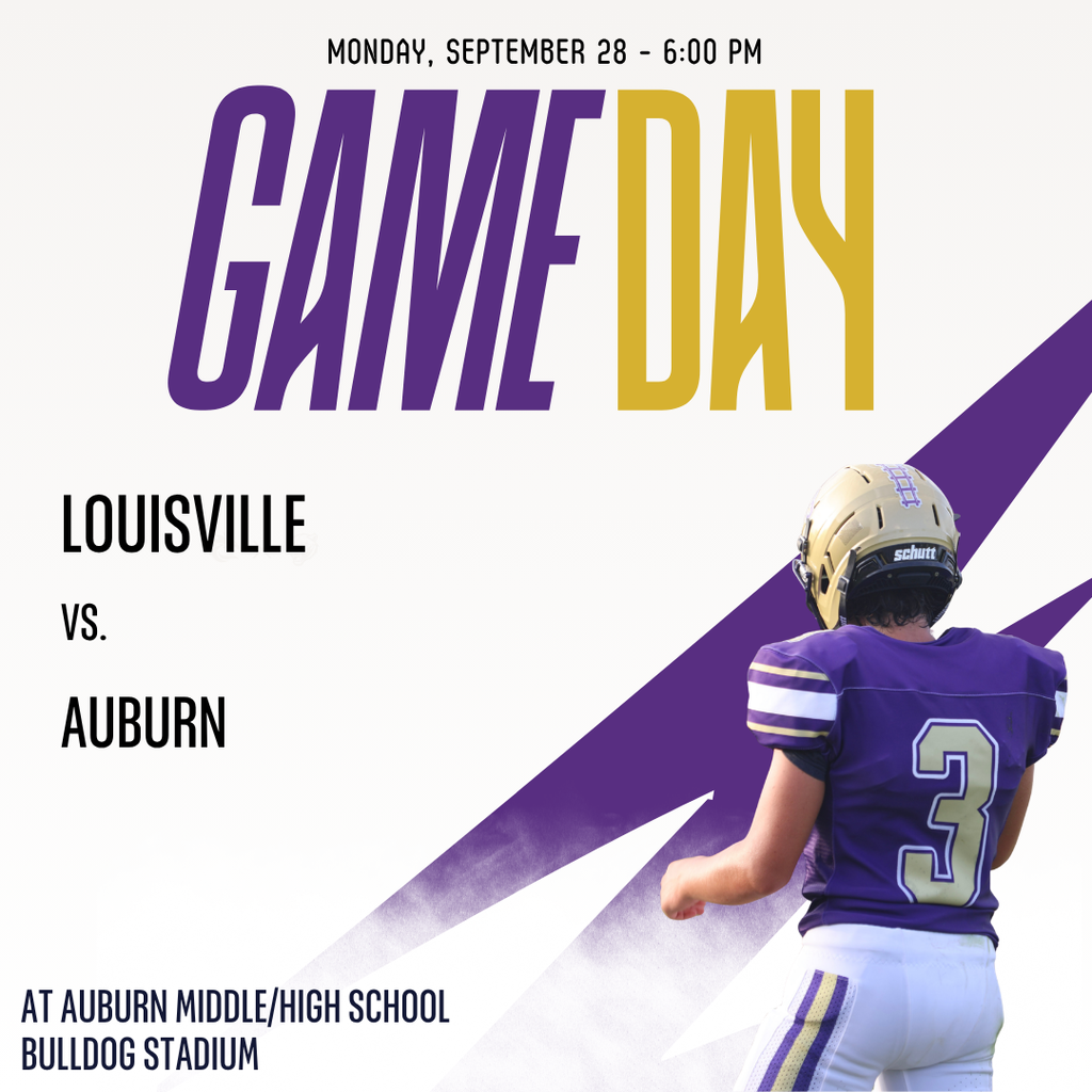 JV Boys Football game VS Auburn on September 28th at Auburn Middle/High School