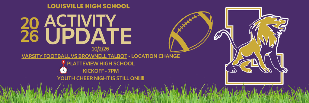 Varsity Football Location Change to Platteview High School