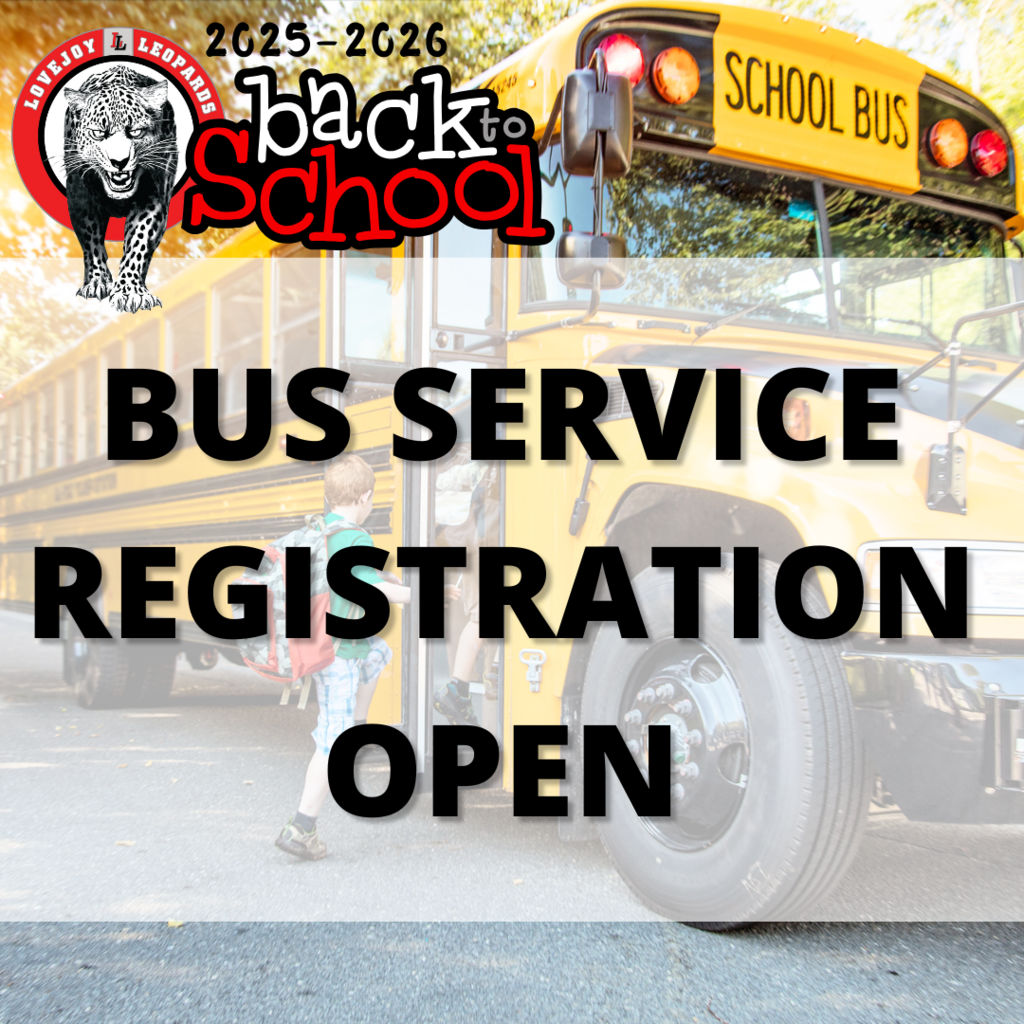 bus service - registration open 