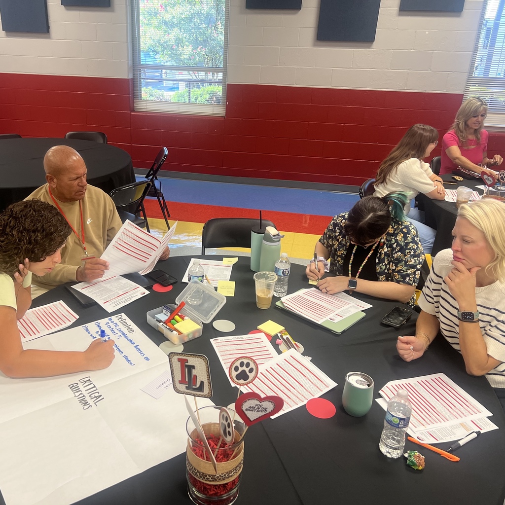 LISD Teachers working in groups at professional development
