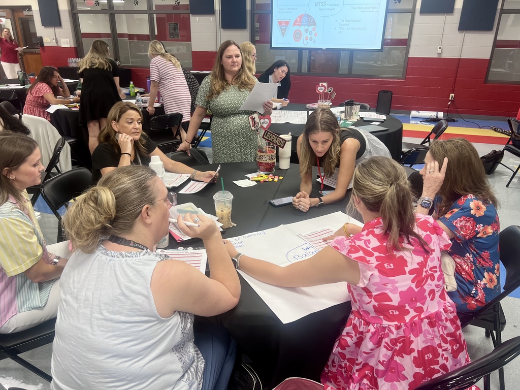 LISD Teachers working in groups at professional development