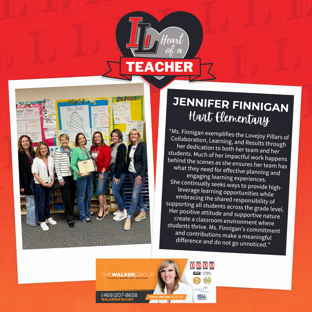 A collage features a teacher recognition poster and a group of teachers, one holding a certificate.