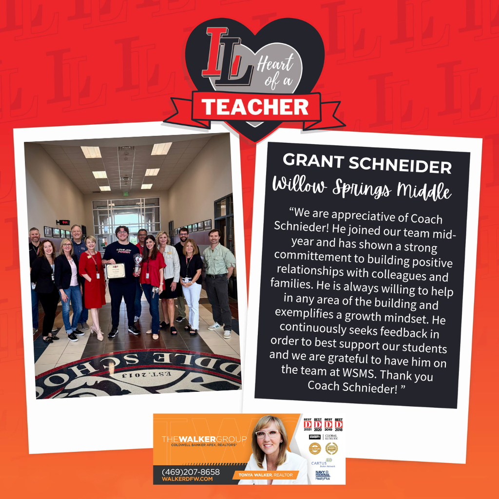Two images: one shows a group in a hallway, the other a certificate with a testimonial praising Willow Schneider for dedication.