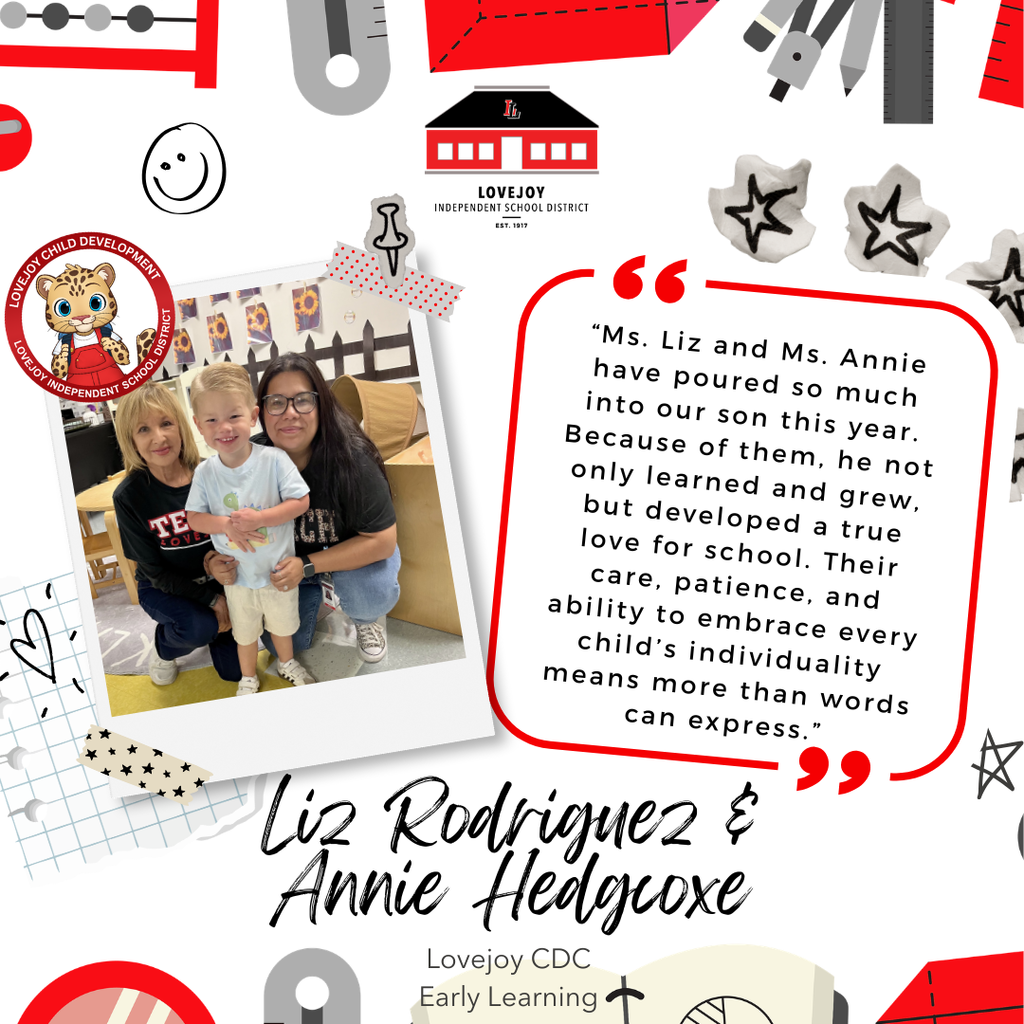 Collage of photos with text and icons, including a testimonial by Liz Rodriguez and Annie Hedgecoxe.
