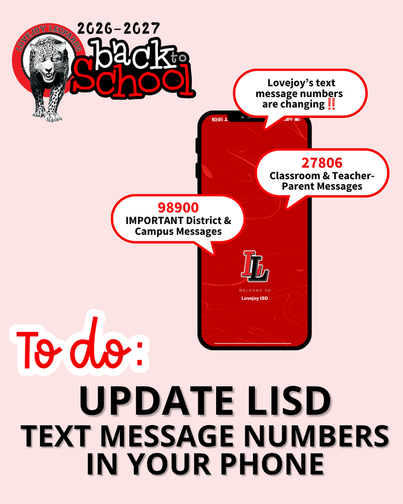 An advertisement with a lion logo reads "Back to School" and urges to update text message numbers.