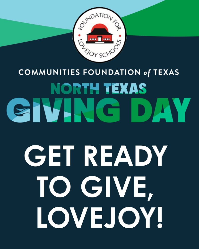A blue and green background with a logo of a red barn. Text reads: "Communities Foundation of Texas North Texas Giving Day."