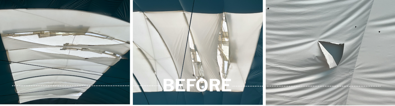 Natatorium Bubble Before Pictures