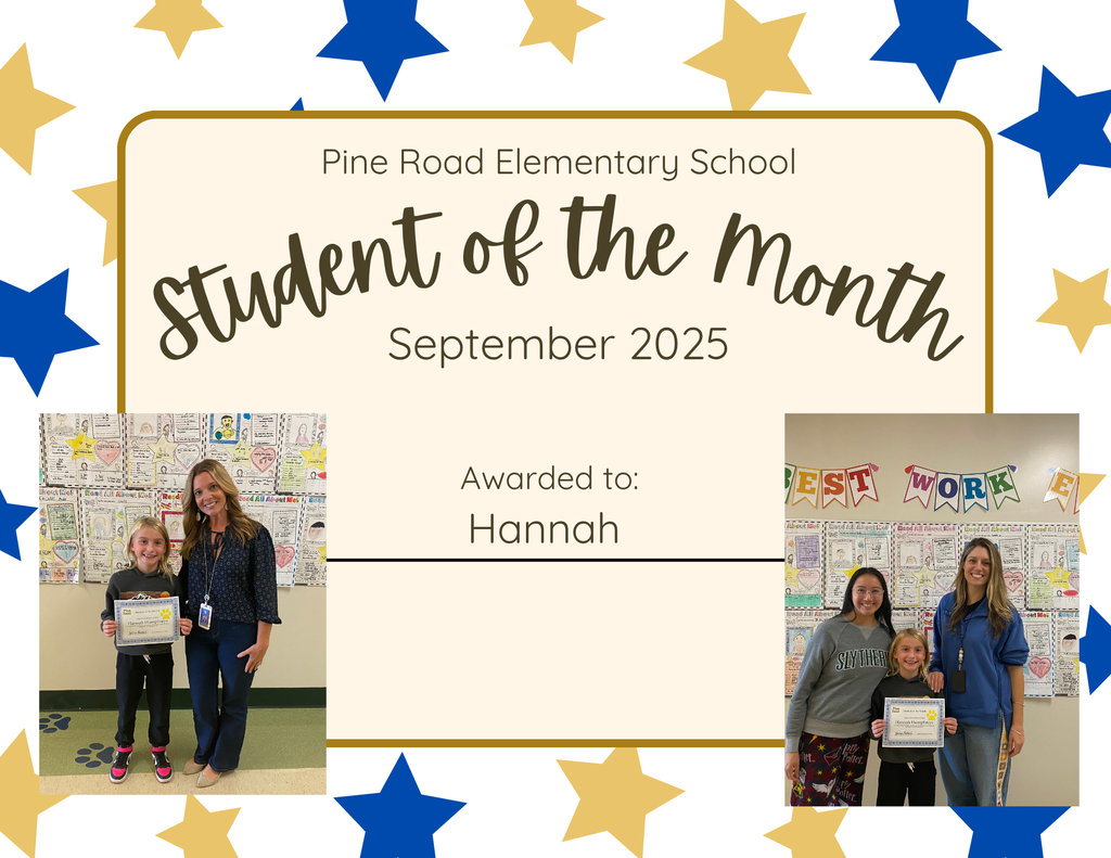 Pine Road Student of the Month for September! 