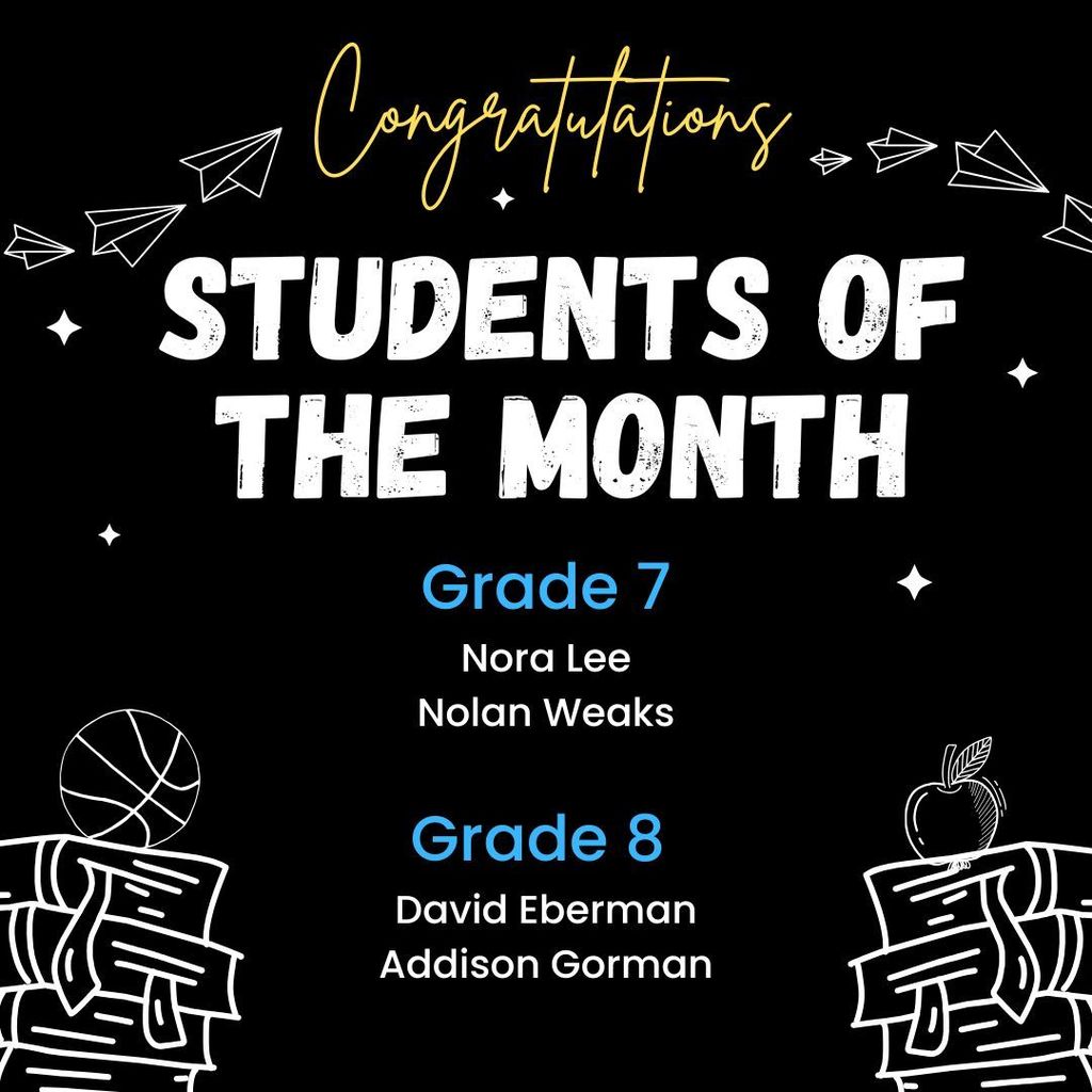 Students of the Month graphic 